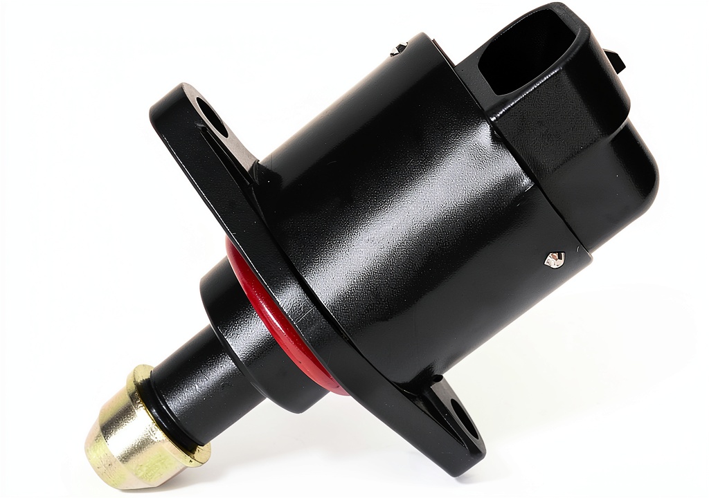 Flygun idle control valve installed in a car engine bay